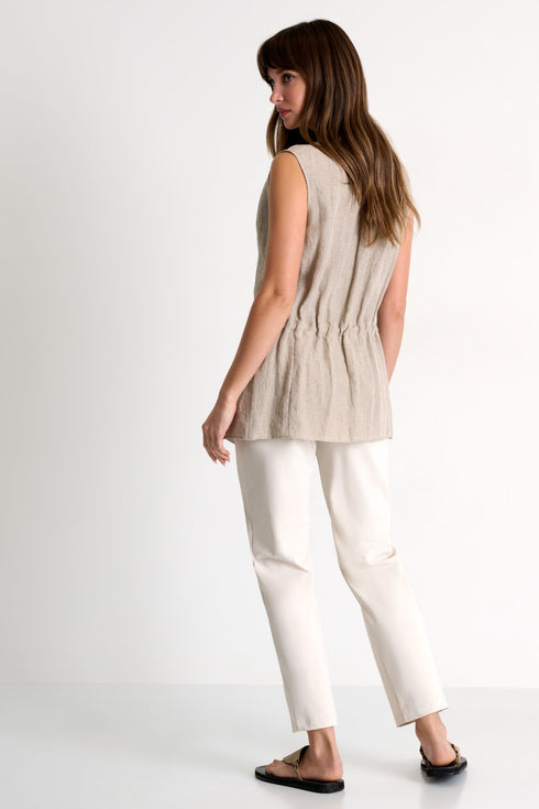 Straight-Leg Lycra Pants - 52530-51-110 02 / 110 Beige / 75% POLYAMIDE, 25% ELASTANE